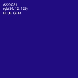#220C81 - Blue Gem Color Image